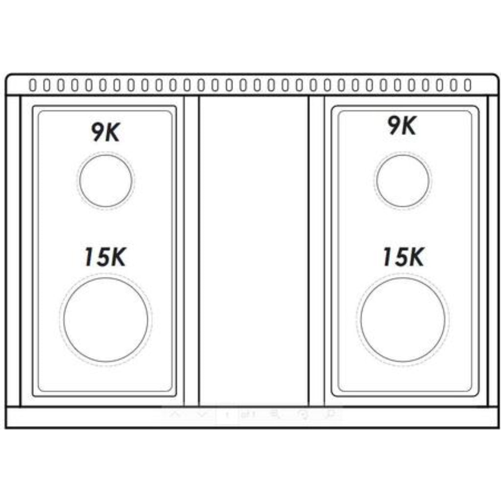 Forte 30-Inch Gas 4 Sealed Burner Rangetop