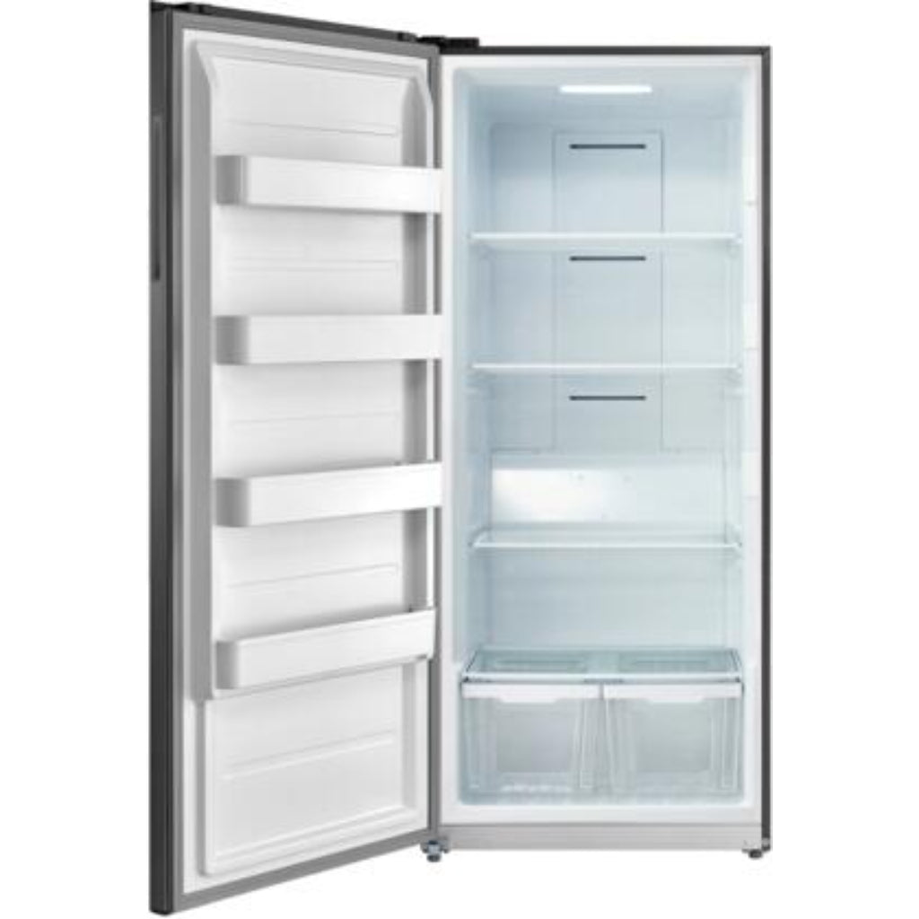 Forte 33-Inch Stainless Steel Freestanding Upright Freezer with Left Hinge