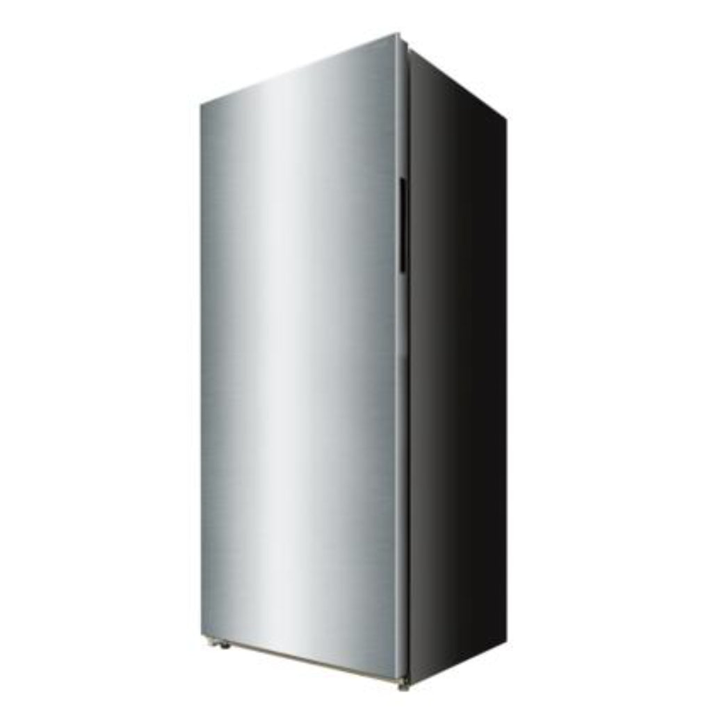 Forte 33-Inch Stainless Steel Freestanding Upright Freezer with Left Hinge